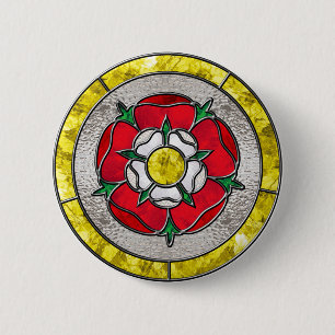 Glass Rose 2 Inch Round Button