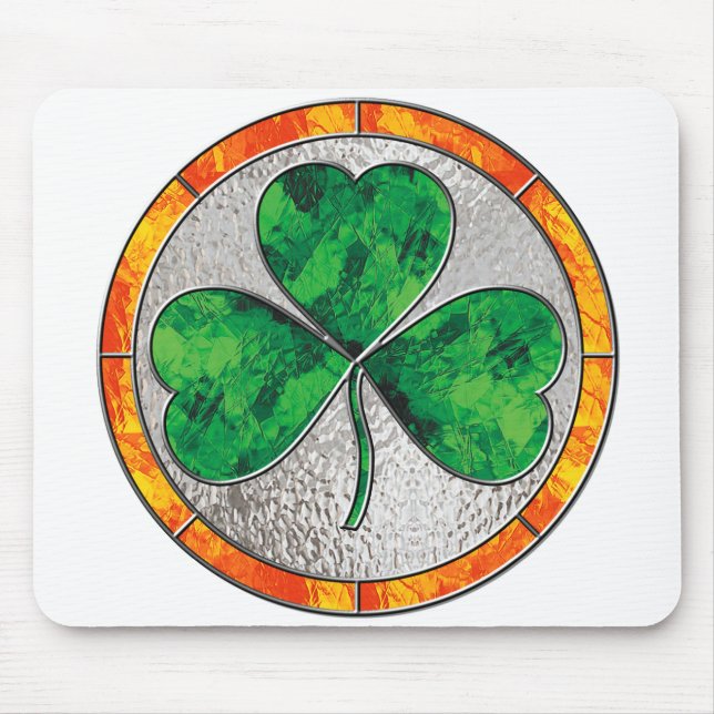Glass Shamrock Mouse Pad (Front)