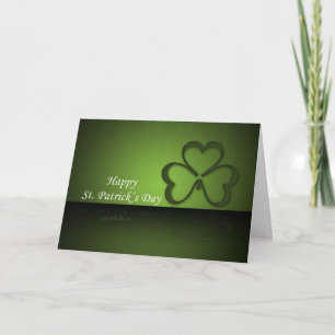 Glass Shamrock Reflection Card