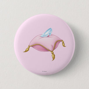 Glass Slipper 2 Inch Round Button