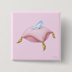 Glass Slipper 2 Inch Square Button