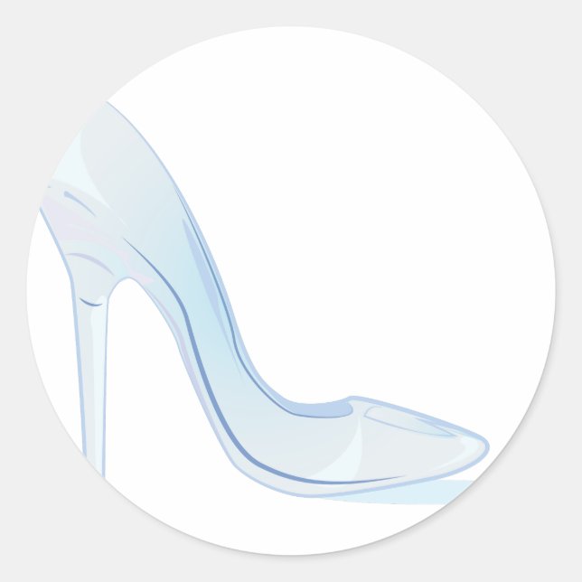 Glass Slipper Classic Round Sticker (Front)