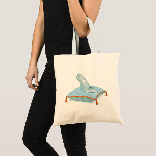 Glass Slipper On A Pillow Tote Bag