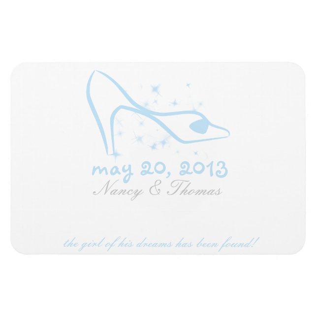 Glass Slipper Save the Date Magnet (Horizontal)
