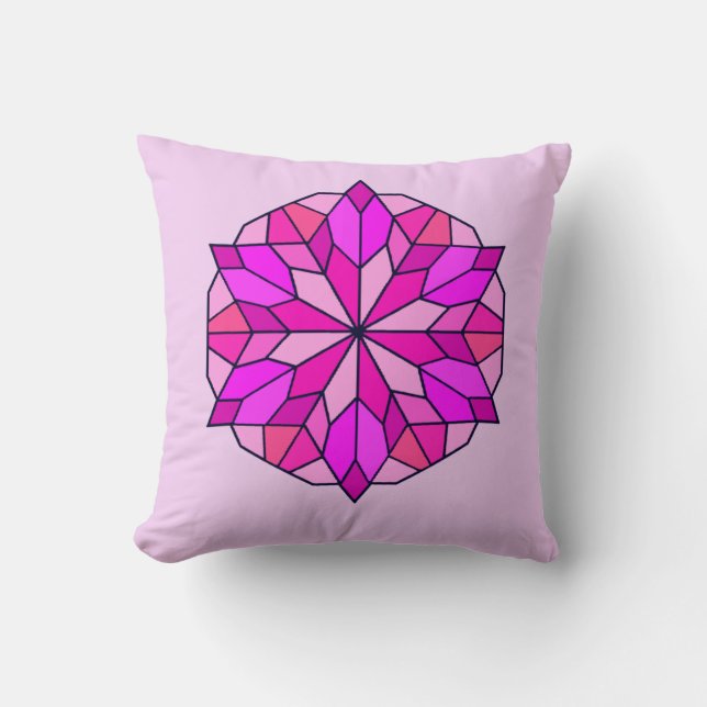 Glass stained throw pillow (Front)