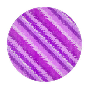 Glass stripes - shades of amethyst purple cutting board