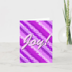 Glass stripes - shades of amethyst purple holiday card