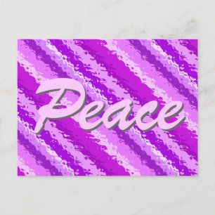 Glass stripes - shades of amethyst purple postcard