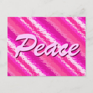 Glass stripes - shades of deep pink postcard