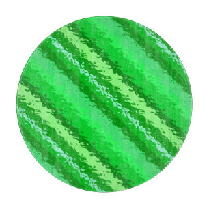 Glass stripes - shades of emerald green cutting board