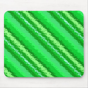 Glass stripes - shades of emerald green mouse pad