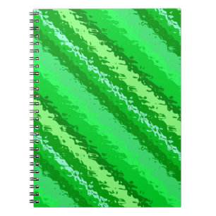 Glass stripes - shades of emerald green notebook