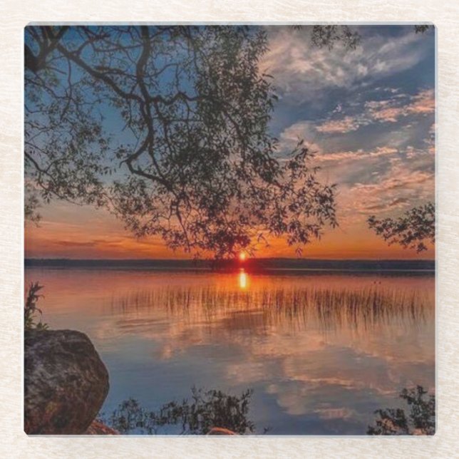 Glass Sunset Coaster (Front)