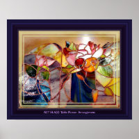 GLASS Table Flower Arrangement Belle affiche