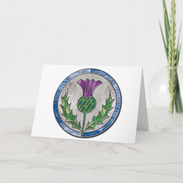 Glass Thistle Card (Front)