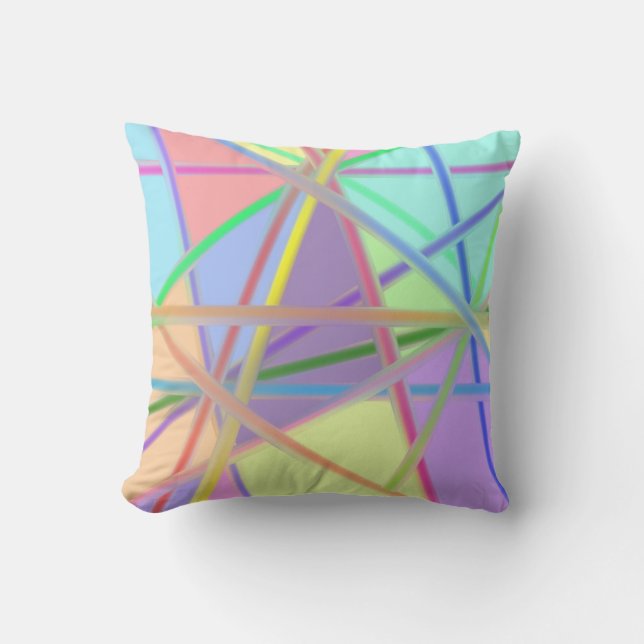 Glass Threads Throw Pillow (Front)