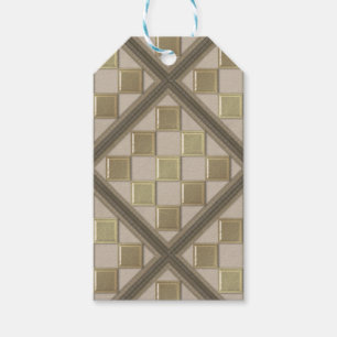 Glass tile 3D beige colour Gift Tags
