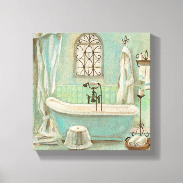 Glass Tile Bath Canvas Print (Front)