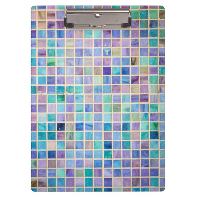 Glass Tile Mosaic cool modern colourful Clipboard (Front)
