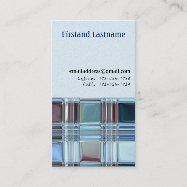 Glass Tiles Art Customizable Business Cards (Front)