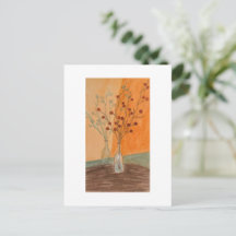 glass vase orange theme