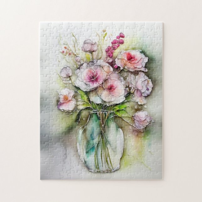Glass Vase with Flowers Jigsaw Puzzle (Vertical)