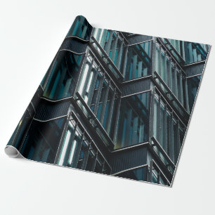 GLASS WINDOW BUILDING WRAPPING PAPER