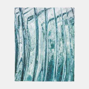 Glass window ice crystal frost fleece blanket