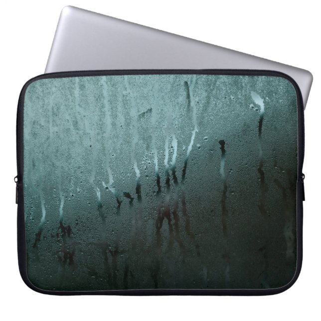 Glass window moisture texture laptop sleeve (Front)