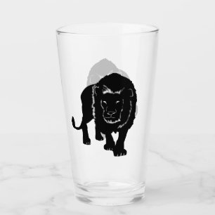 Glass with Lion