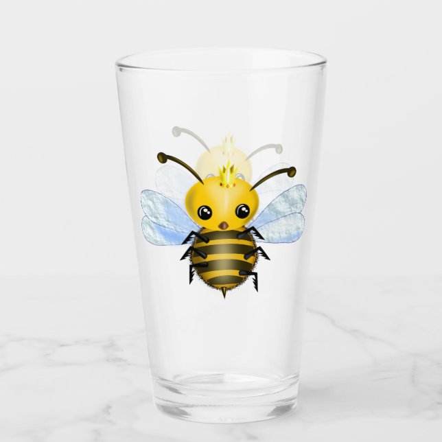Glass with Queen Bee (Front)