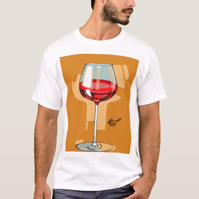 glass with red wine T-Shirt (Front)
