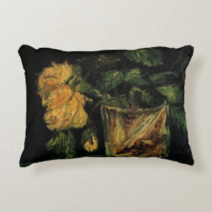Glass with Roses by Vincent van Gogh Decorative Pillow
