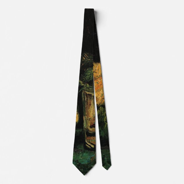 Glass with Roses by Vincent van Gogh Tie (Front)