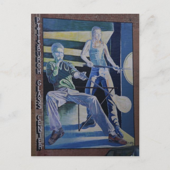 Glassblowers in Pittsburgh Postcard (Front)