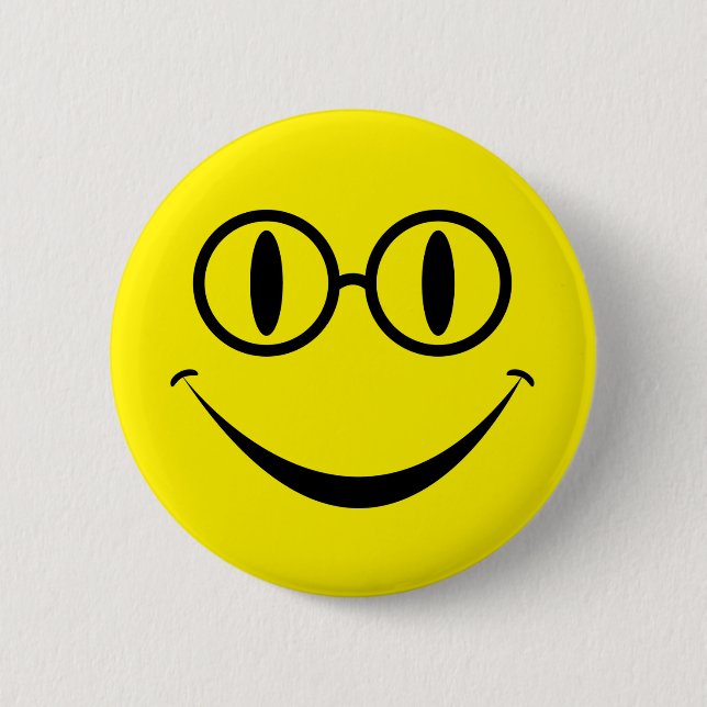 Glasses 2 Inch Round Button (Front)