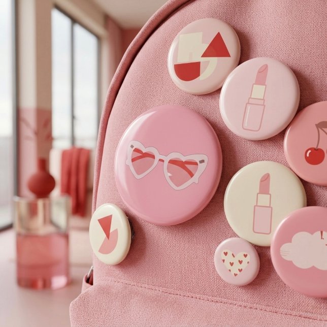 Glasses 3 Inch Round Button (Creator Uploaded)