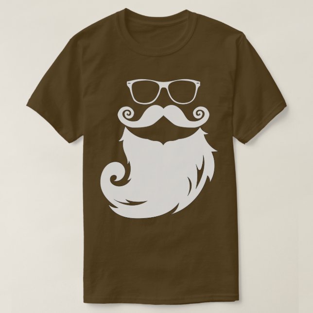 Glasses and beard Santa T-Shirt (Design Front)