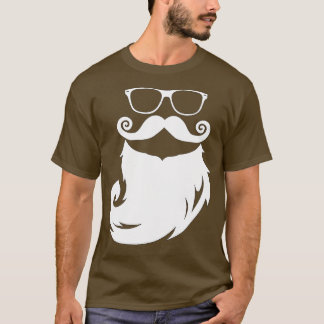 Glasses and beard Santa T-Shirt