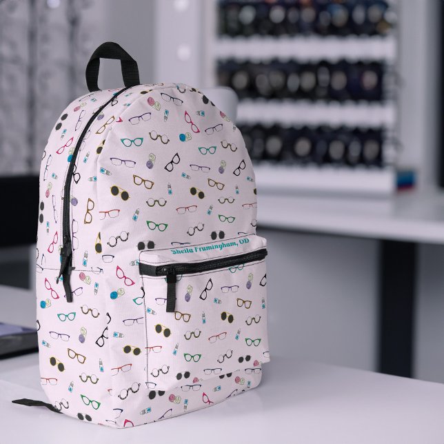 Glasses and Contact Lenses Printed Backpack (Creator Uploaded)