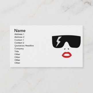 glasses and lips business card