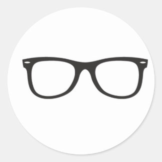 GLASSES CLASSIC ROUND STICKER