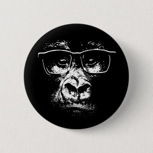 Glasses Gorilla 2 Inch Round Button