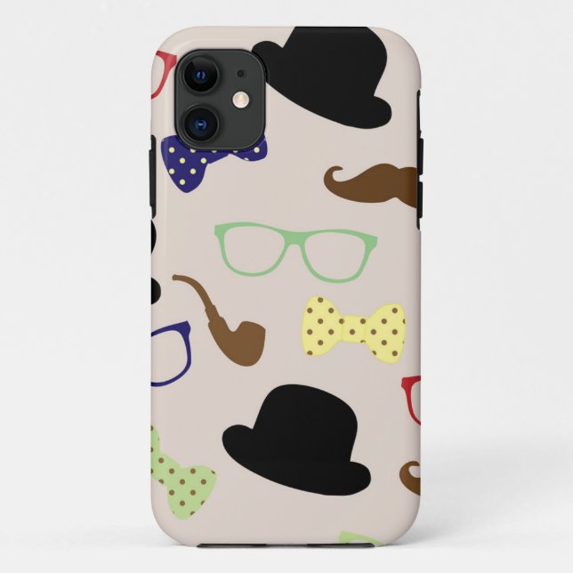 Glasses, Hats and Moustache Case-Mate iPhone Case (Back)