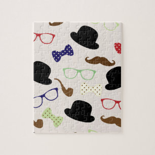 Glasses, Hats and Moustache Jigsaw Puzzle