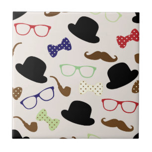 Glasses, Hats and Moustache Tile