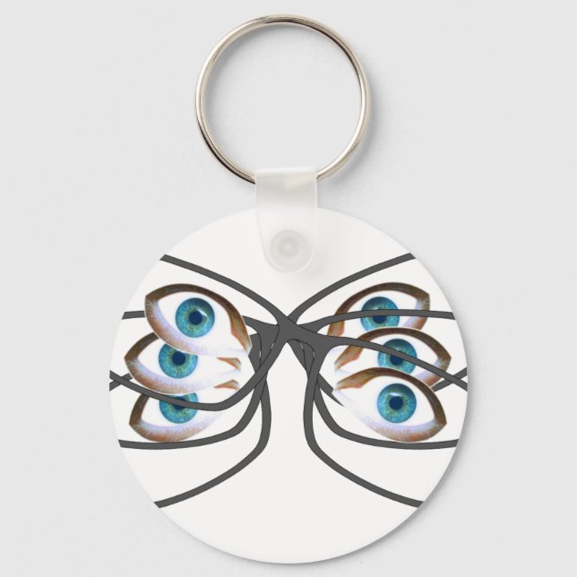 Glasses Image Keychain (Front)