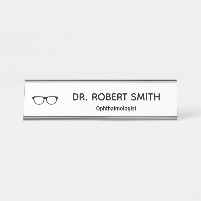 "Glasses" Name Plate (Front)