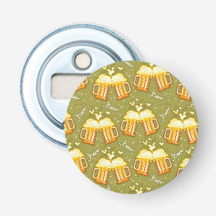 Glasses Of Beer Pattern Bottle Opener