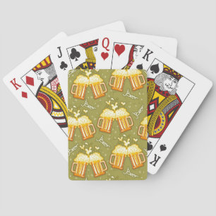 Glasses Of Beer Pattern Playing Cards